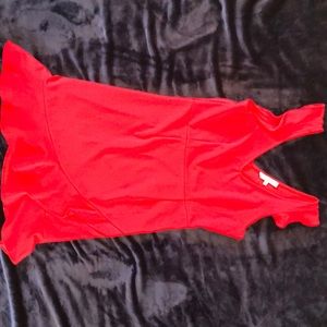 Red cocktail dress “The Vanity Room” tags on